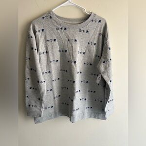 Gray Sweatshirt with Nautical Print